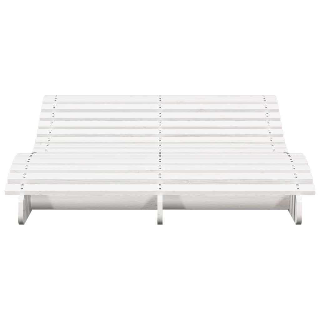 VidaXL Ligbed 205x110x31,5 cm massief grenenhout wit