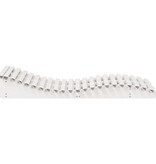 VidaXL Ligbed 205x110x31,5 cm massief grenenhout wit