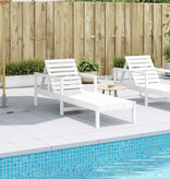 VidaXL Ligstoel 199,5x62x55 cm massief grenenhout wit