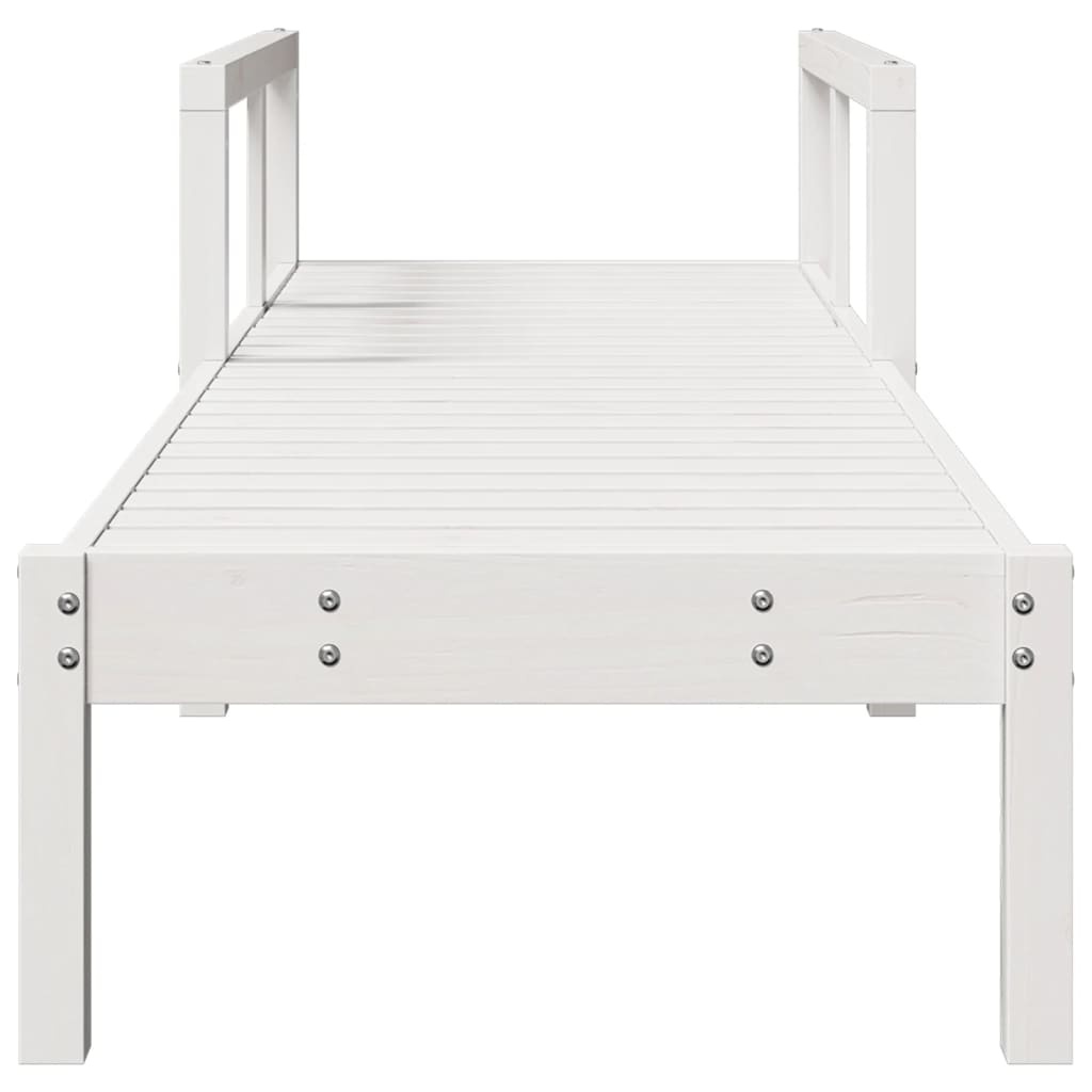 VidaXL Ligstoel 199,5x62x55 cm massief grenenhout wit