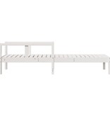 VidaXL Ligstoel 199,5x62x55 cm massief grenenhout wit