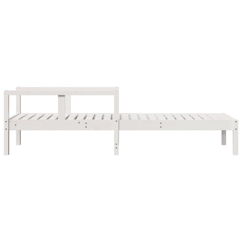 VidaXL Ligstoel 199,5x62x55 cm massief grenenhout wit