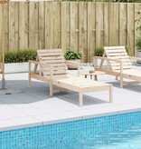 VidaXL Ligstoel 199,5x62x55 cm massief grenenhout
