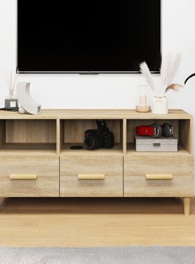 VidaXL Tv-meubel 102x36x50 cm bewerkt hout sonoma eikenkleurig