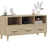 VidaXL Tv-meubel 102x36x50 cm bewerkt hout sonoma eikenkleurig
