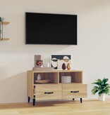 VidaXL Tv-meubel 80x36x50 cm bewerkt hout sonoma eiken