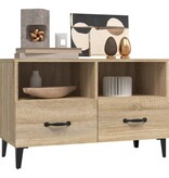 vidaXL Tv-meubel 80x36x50 cm bewerkt hout sonoma eiken