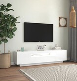 vidaXL Tv-meubel met LED-verlichting 160x35x40 cm hoogglans wit