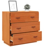 VidaXL Dressoir 80x40x75 cm massief grenenhout wasbruin