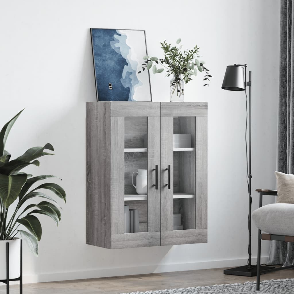 VidaXL Hangkast 69,5x34x90 cm grijs sonoma eikenkleurig