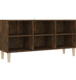 vidaXL Tv-meubel met houten poten 103,5x30x50 cm gerookt eikenkleurig