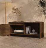 vidaXL Tv-meubel 90x35x40 cm bewerkt hout bruin eikenkleur