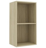 vidaXL Boekenkast met 2 schappen 40x30x76,5 cm bewerkt hout sonoma eik