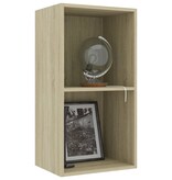 vidaXL Boekenkast met 2 schappen 40x30x76,5 cm bewerkt hout sonoma eik