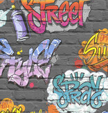 vidaXL Behang graffiti meerkleurig L179-01