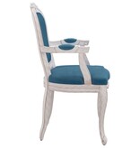 vidaXL Eetkamerstoelen 2 st 62x59,5x100,5 cm fluweel blauw