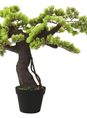 vidaXL Kunstplant met pot cipres bonsai 70 cm groen