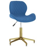 vidaXL Eetkamerstoelen draaibaar 2 st fluweel blauw