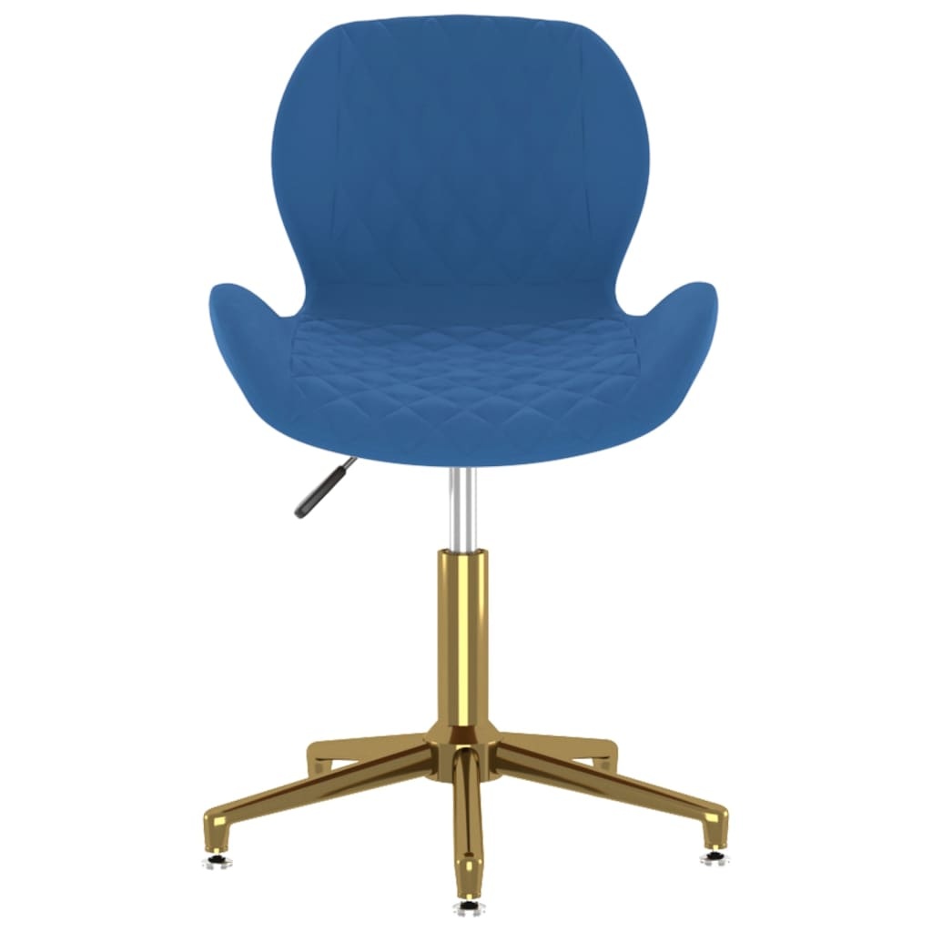 vidaXL Eetkamerstoelen draaibaar 2 st fluweel blauw