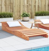 VidaXL Ligbed 205x80x31,5 cm massief grenenhout wasbruin