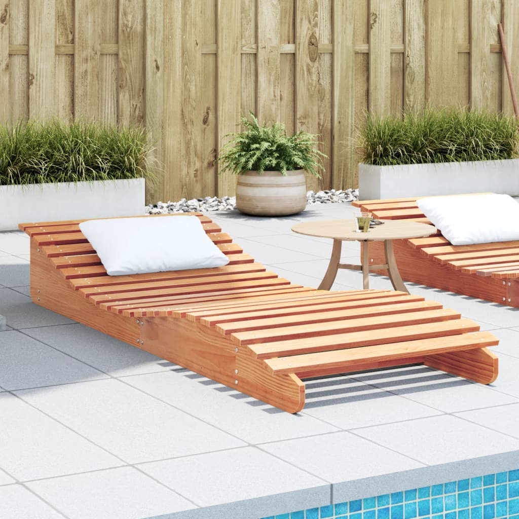VidaXL Ligbed 205x80x31,5 cm massief grenenhout wasbruin
