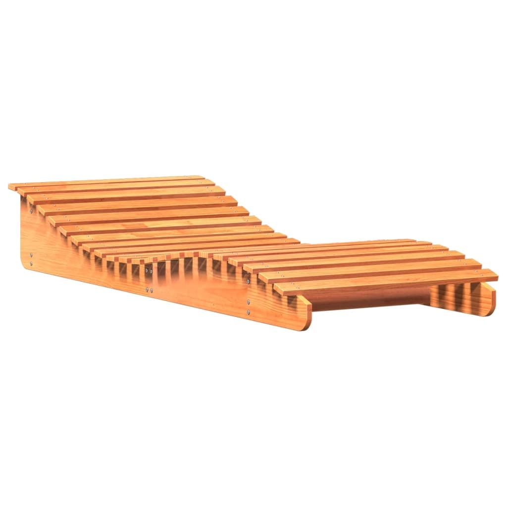 VidaXL Ligbed 205x80x31,5 cm massief grenenhout wasbruin