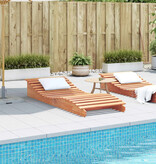 VidaXL Ligbed 205x80x31,5 cm massief grenenhout wasbruin