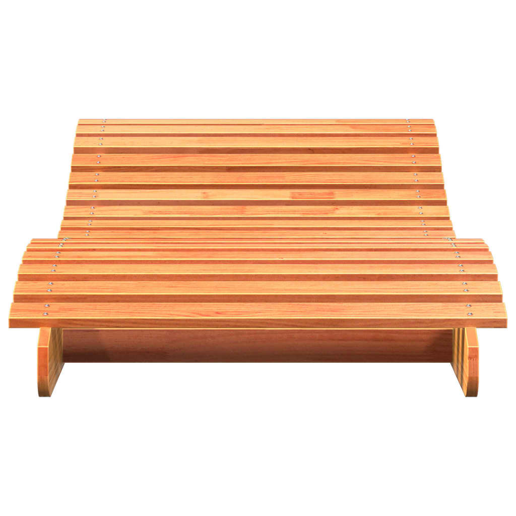 VidaXL Ligbed 205x80x31,5 cm massief grenenhout wasbruin