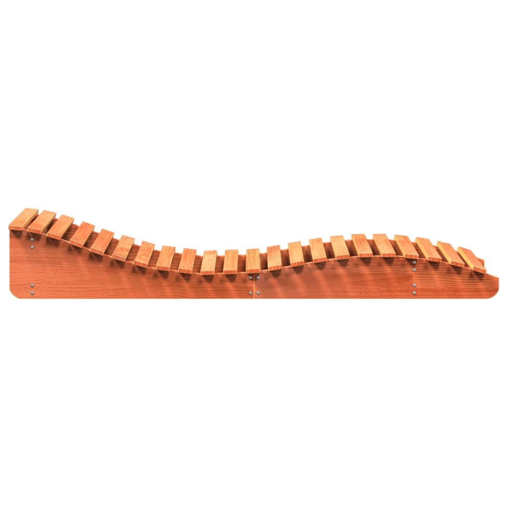 VidaXL Ligbed 205x80x31,5 cm massief grenenhout wasbruin