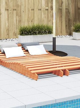 VidaXL Ligbedden 2 st 205x60x31,5 cm massief grenenhout wasbruin