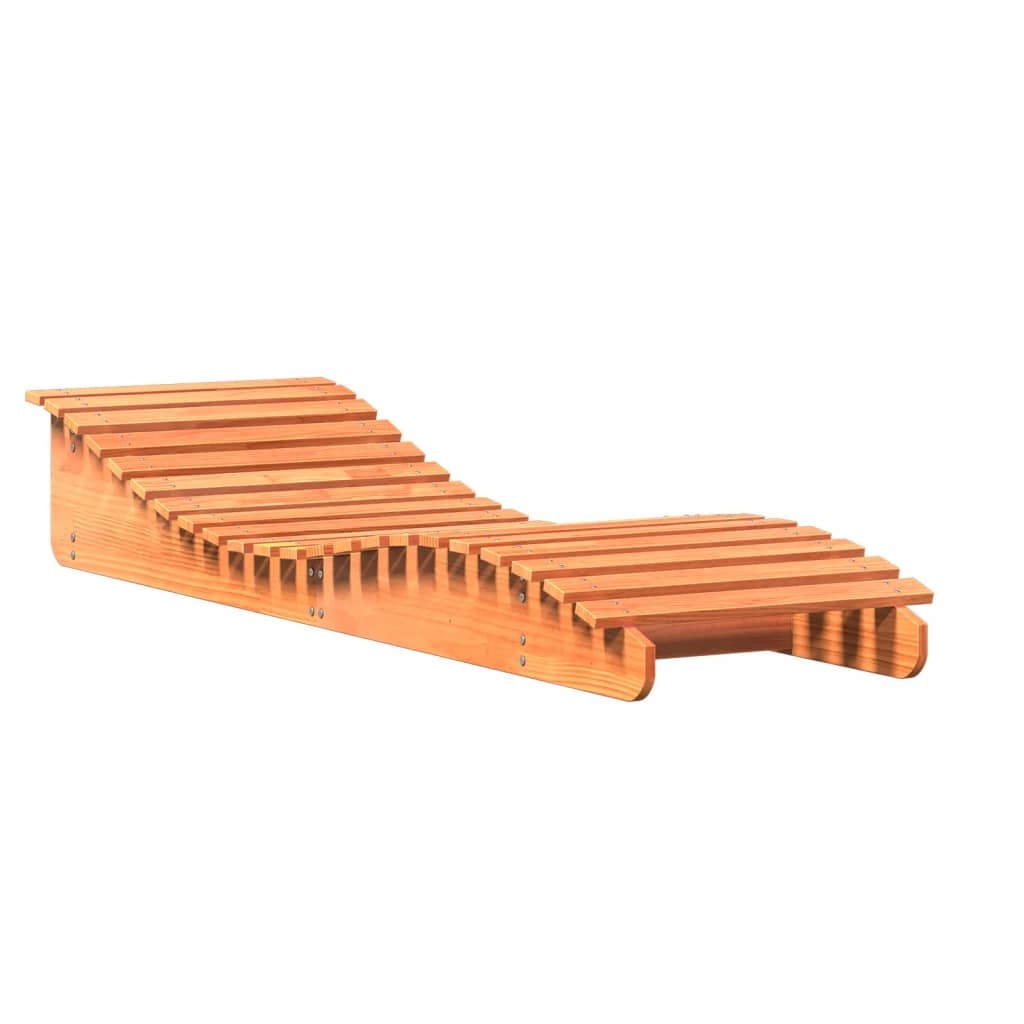 VidaXL Ligbedden 2 st 205x60x31,5 cm massief grenenhout wasbruin