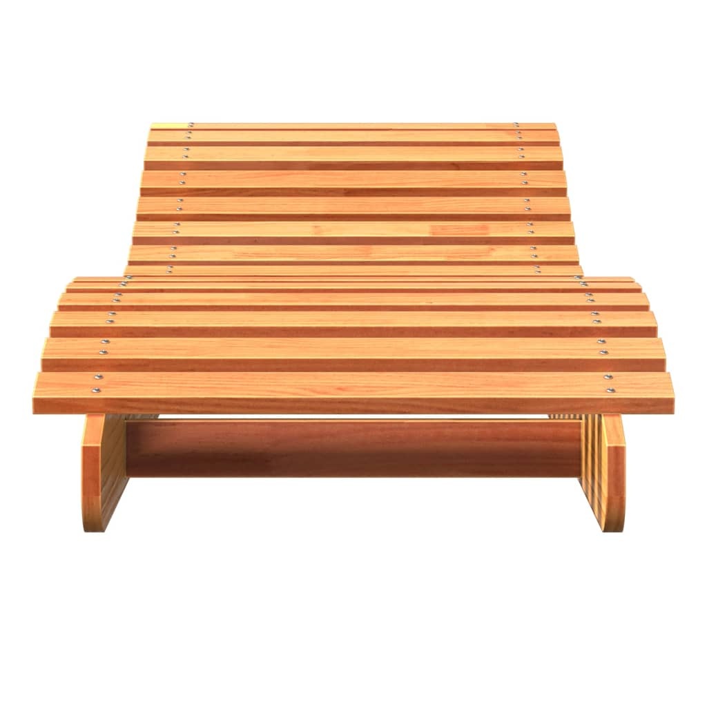 VidaXL Ligbedden 2 st 205x60x31,5 cm massief grenenhout wasbruin