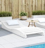 VidaXL Ligbed 205x80x31,5 cm massief grenenhout wit