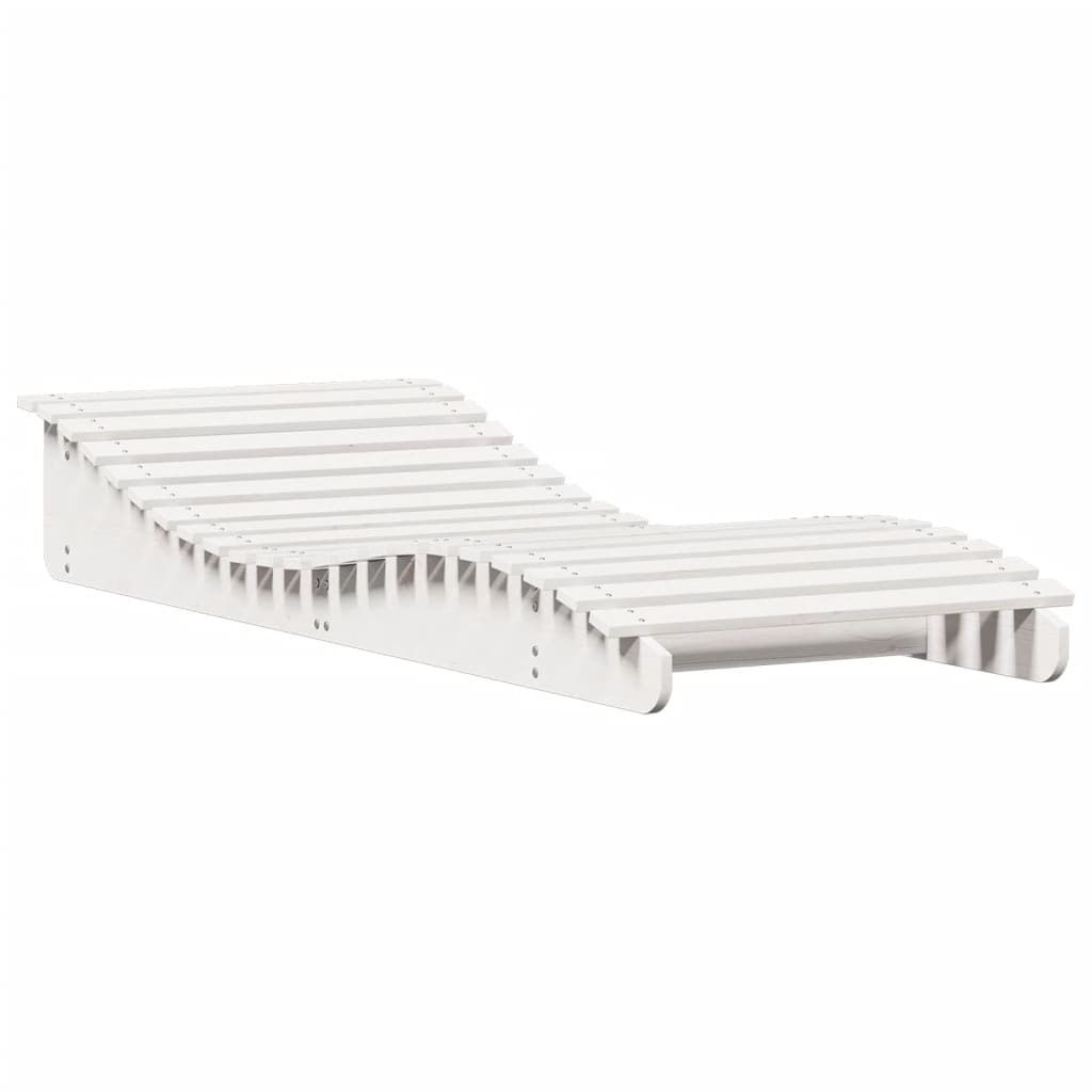 VidaXL Ligbed 205x80x31,5 cm massief grenenhout wit