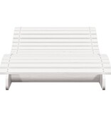 VidaXL Ligbed 205x80x31,5 cm massief grenenhout wit