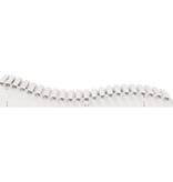 VidaXL Ligbed 205x80x31,5 cm massief grenenhout wit