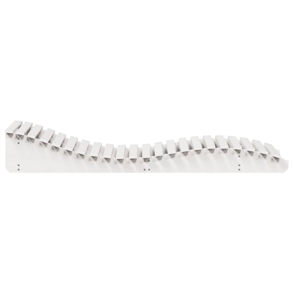 VidaXL Ligbed 205x80x31,5 cm massief grenenhout wit