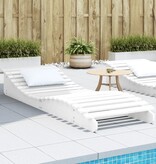 VidaXL Ligbed 205x70x31,5 cm massief grenenhout wit