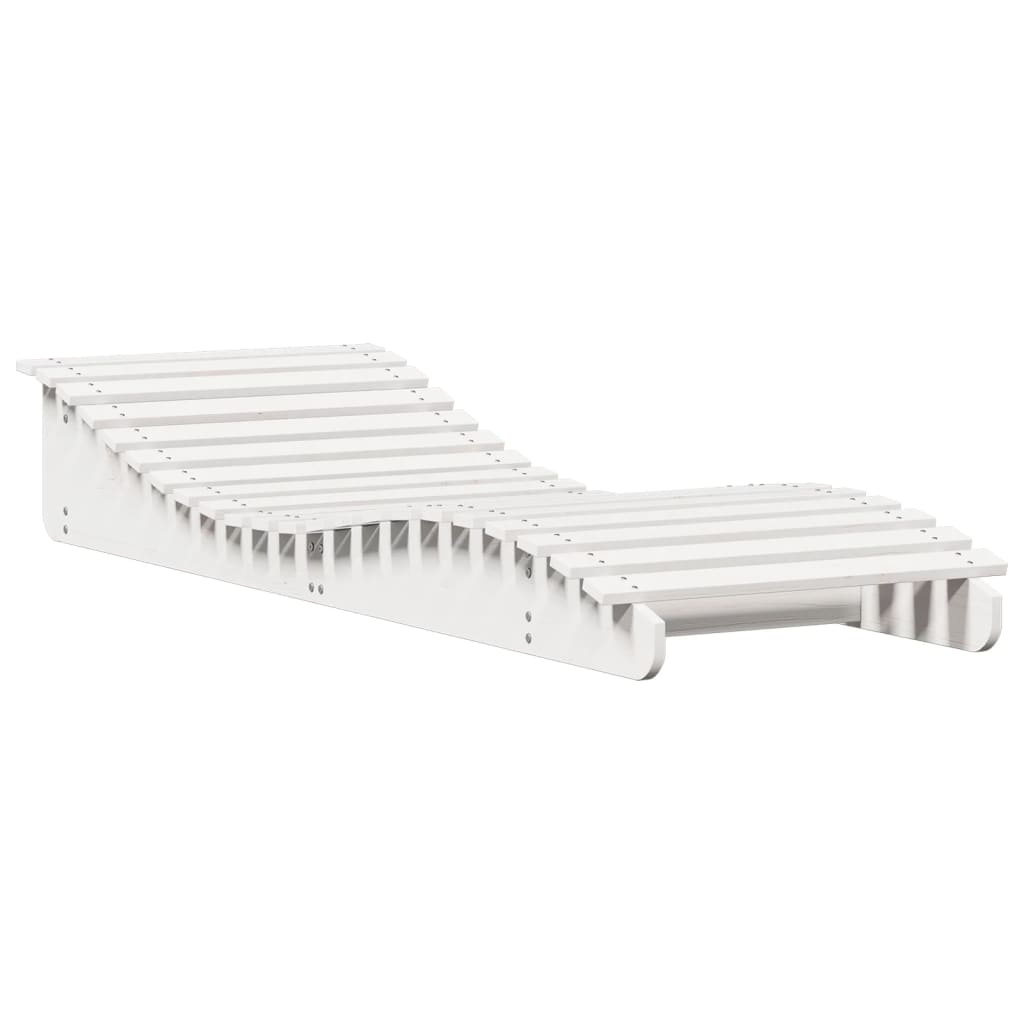 VidaXL Ligbed 205x70x31,5 cm massief grenenhout wit