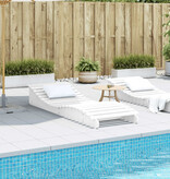 VidaXL Ligbed 205x70x31,5 cm massief grenenhout wit