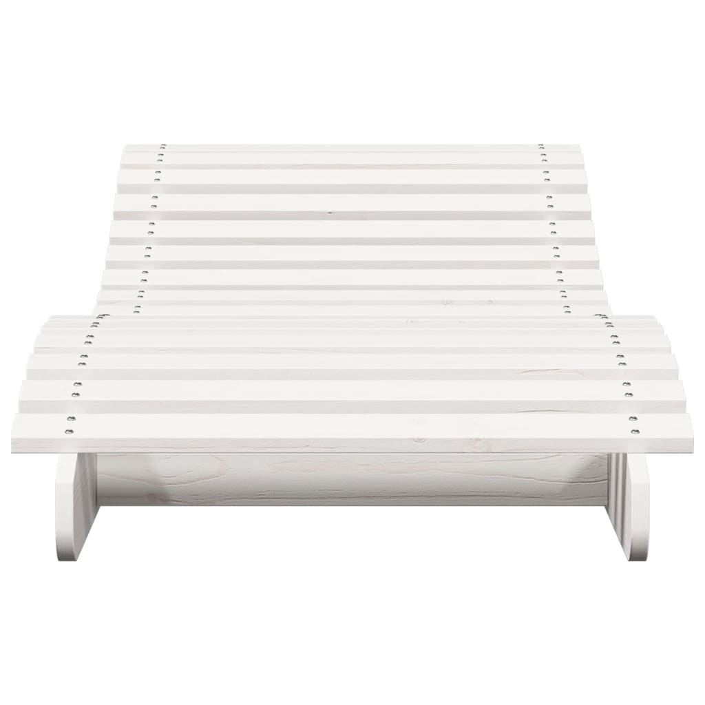 VidaXL Ligbed 205x70x31,5 cm massief grenenhout wit