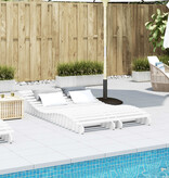 VidaXL Ligbedden 2 st 205x60x31,5 cm massief grenenhout wit