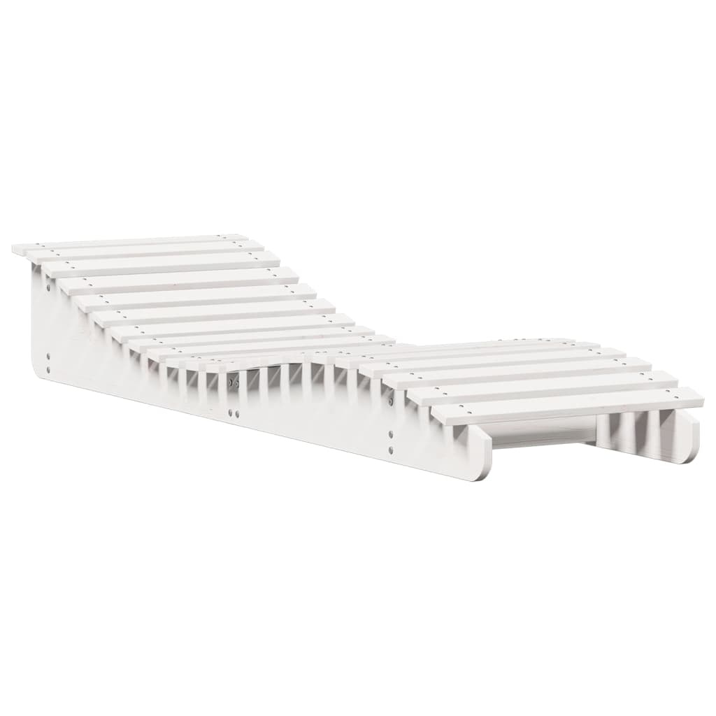 VidaXL Ligbedden 2 st 205x60x31,5 cm massief grenenhout wit