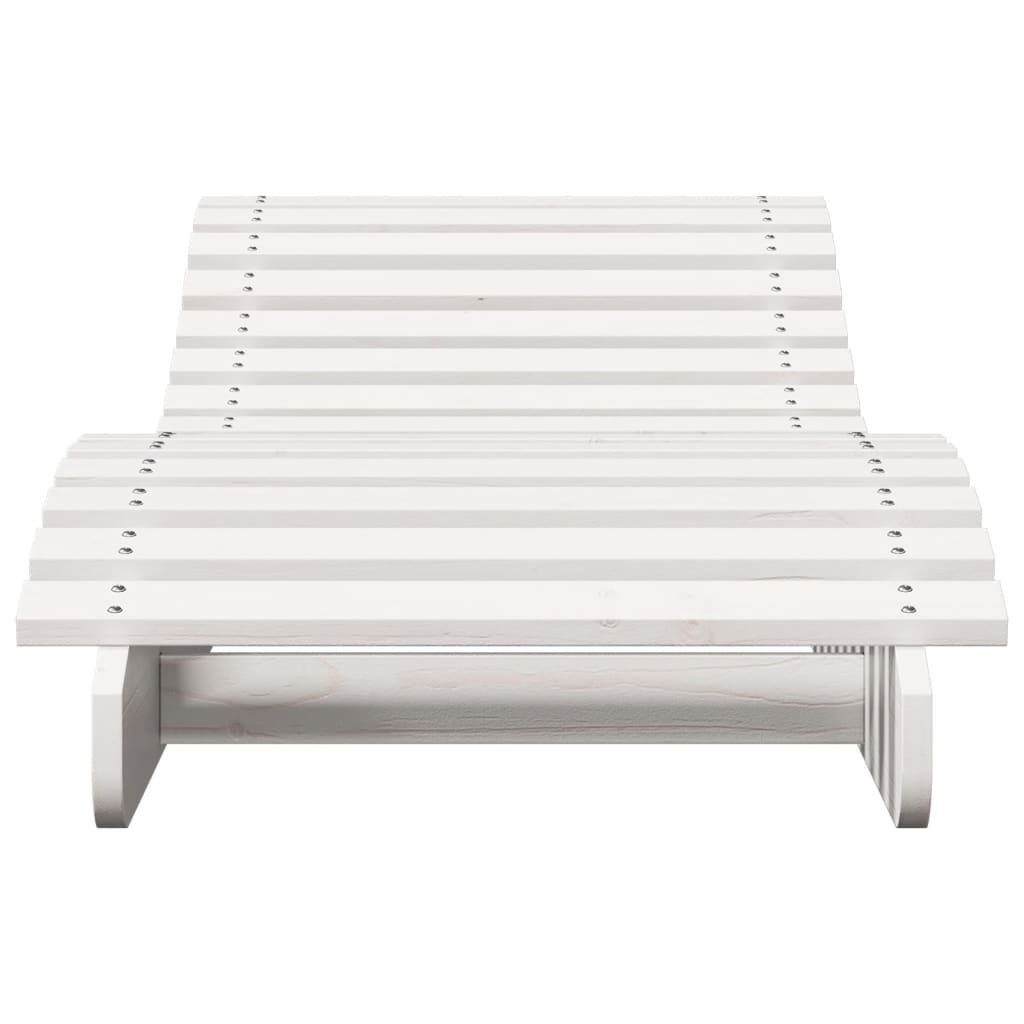 VidaXL Ligbedden 2 st 205x60x31,5 cm massief grenenhout wit