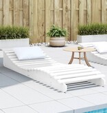 VidaXL Ligbed 205x60x31,5 cm massief grenenhout wit
