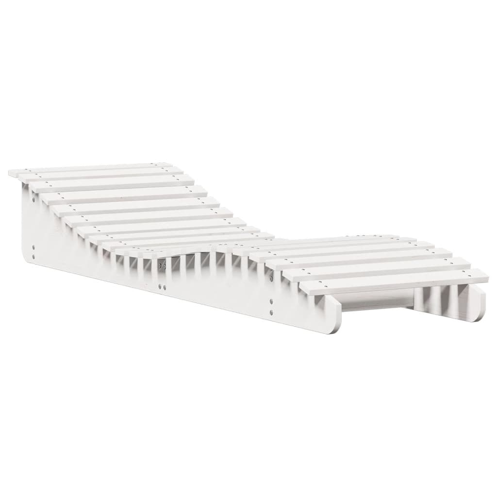 VidaXL Ligbed 205x60x31,5 cm massief grenenhout wit