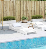 VidaXL Ligbed 205x60x31,5 cm massief grenenhout wit