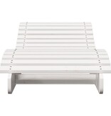 VidaXL Ligbed 205x60x31,5 cm massief grenenhout wit