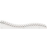 VidaXL Ligbed 205x60x31,5 cm massief grenenhout wit