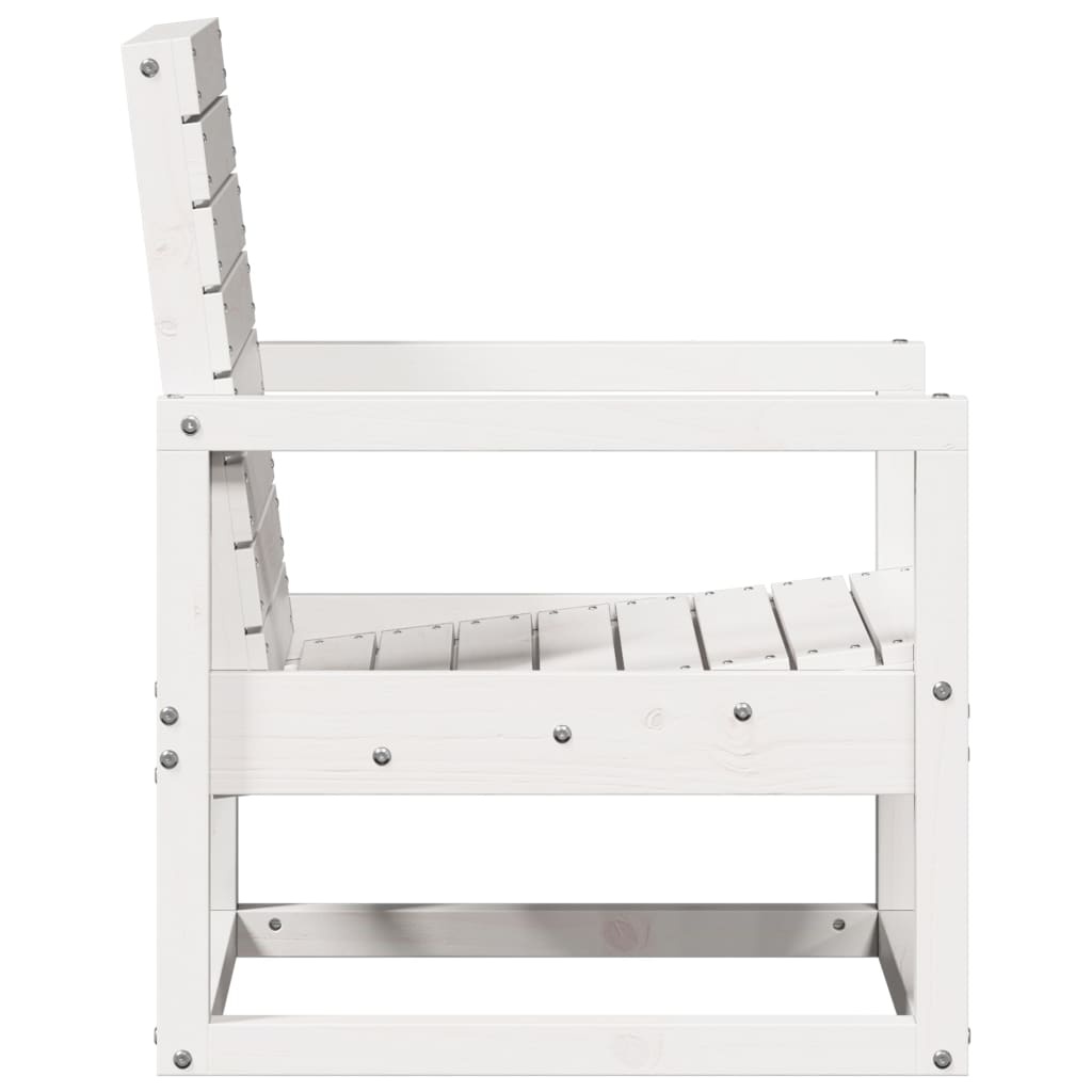VidaXL 3-delige Loungeset massief grenenhout wit